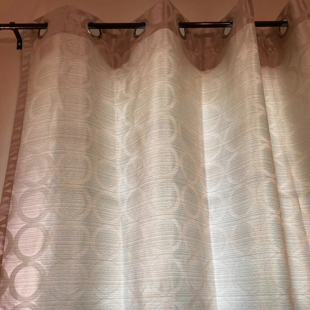 Perl Geometric Grommet Curtains - Two Panels